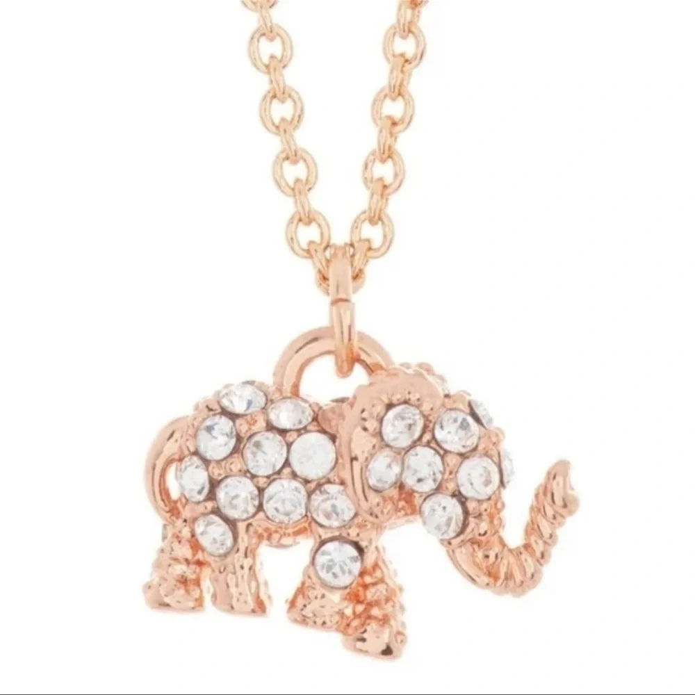 Kate Spade New York Things We Love Rose Gold Elephant Mini Pendant Necklace